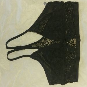 Aerie black lace unlined bralette Brand new